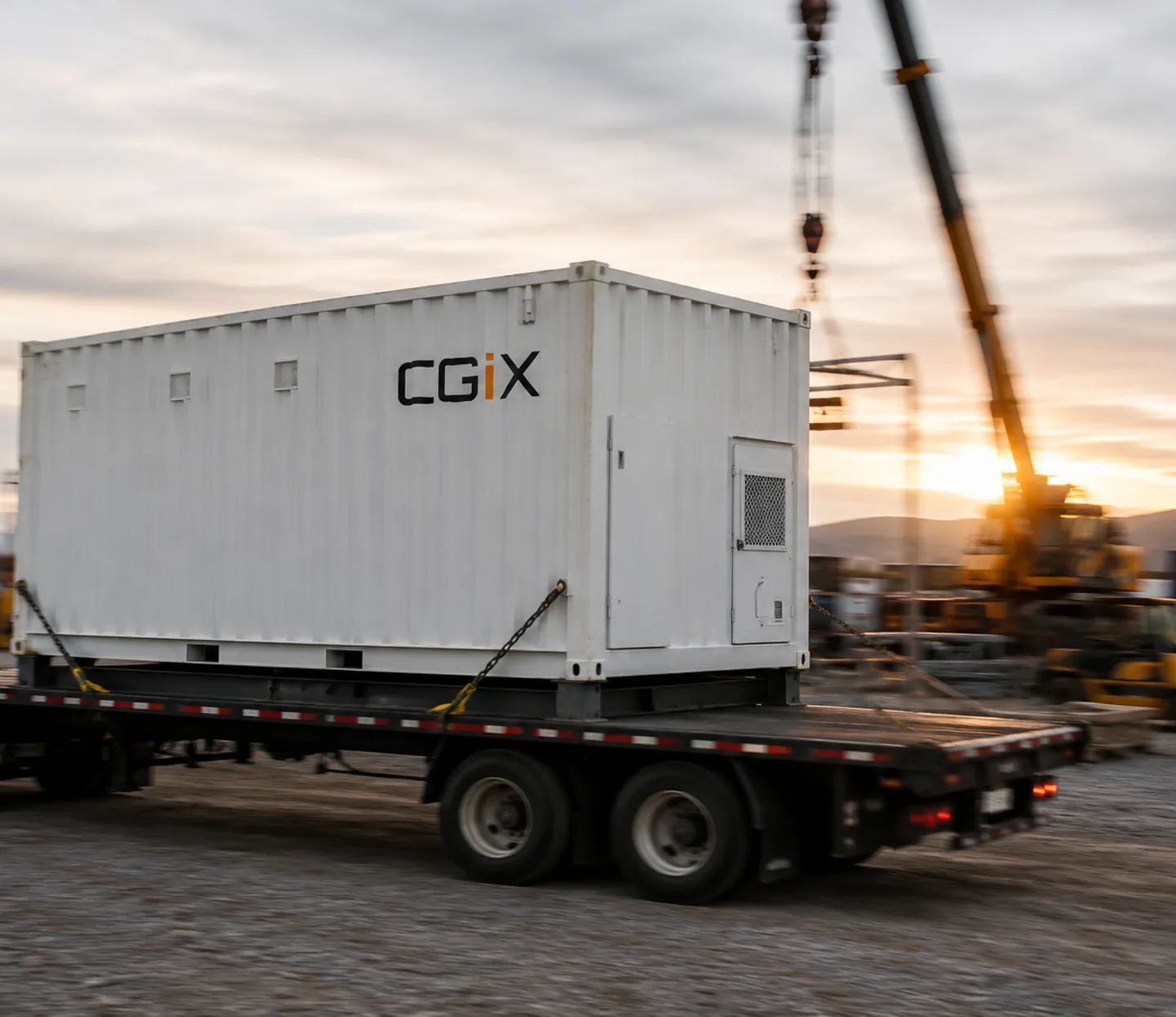 A CGiX unit being trucked to site