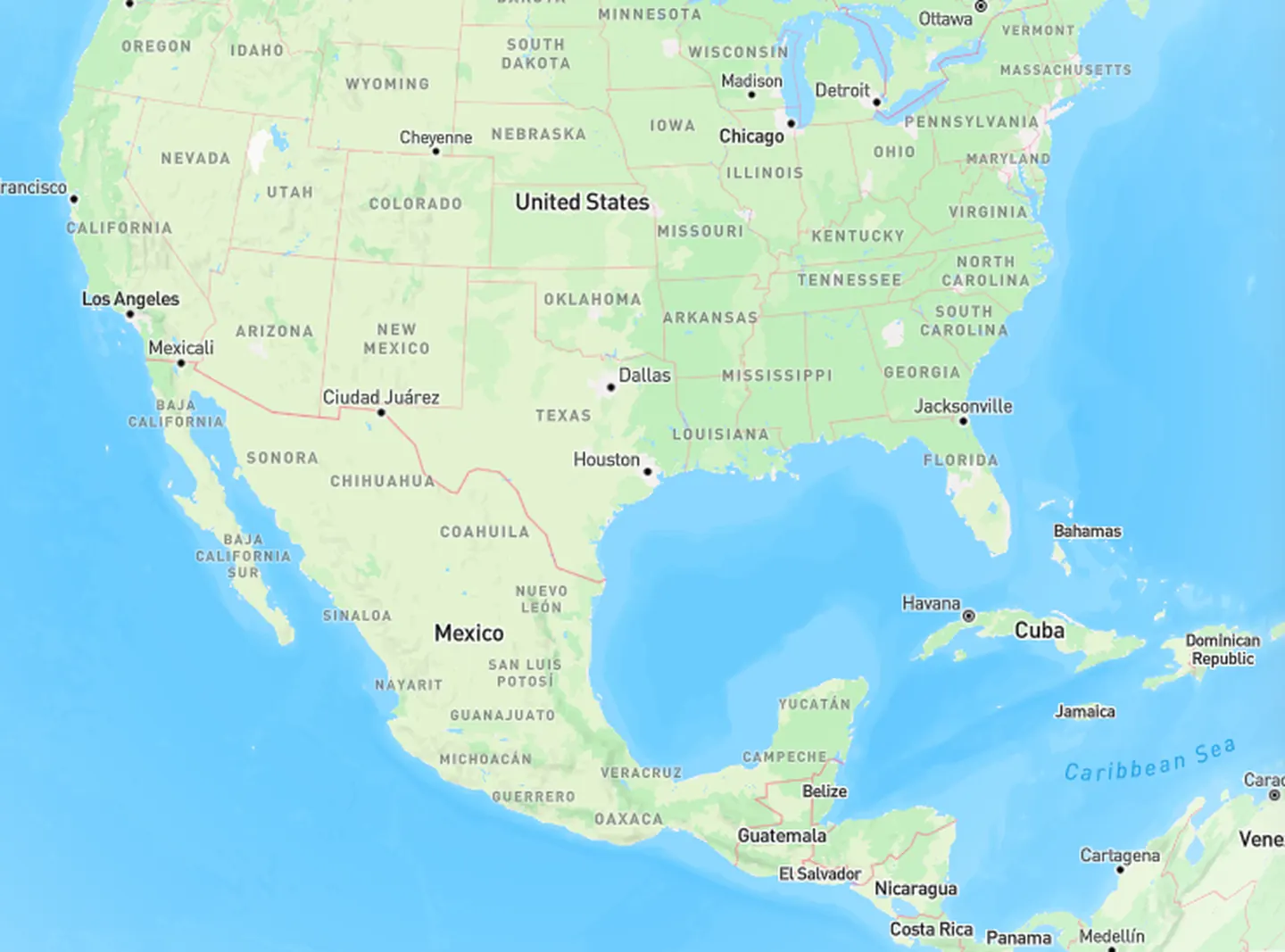 Map of CosmicGen capacity across the United States and Mexico